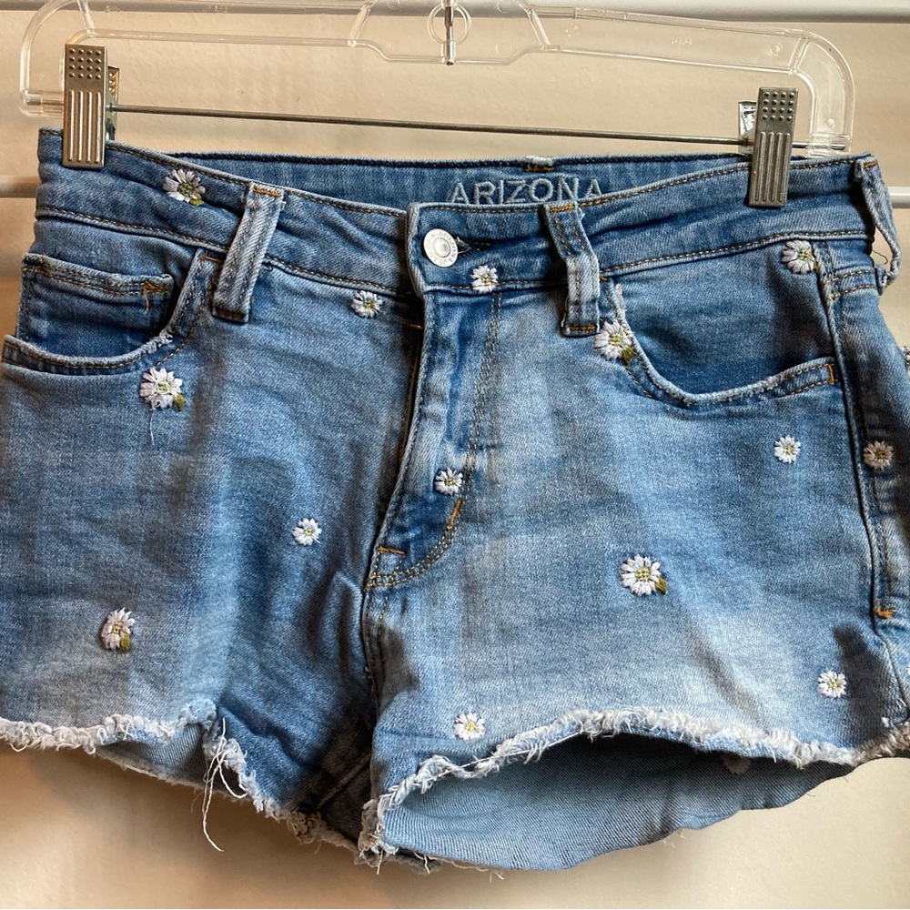 Arizona Jean Company Blue Distressed Jean Shorts